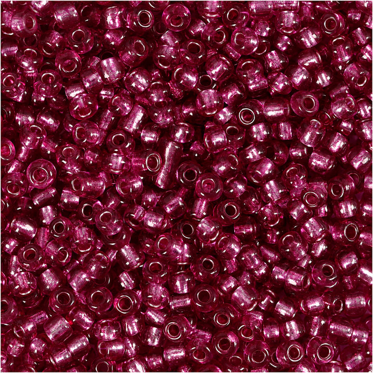 Creativ Company Rocailles, D 3 mm, Größe 8 0, Lochgröße 0,6–1,0 mm, Metallic-Lila, 25 g, 1 Box