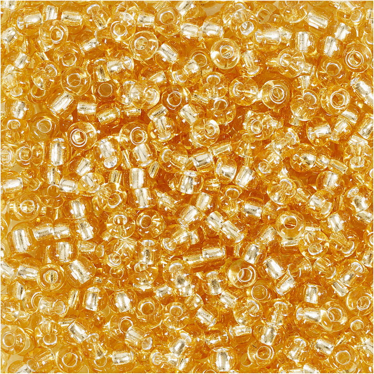 Creativ Company Rocailles, D 3 mm, Größe 8 0, Lochgröße 0,6-1,0 mm, Gold, 25 gr 1 Box