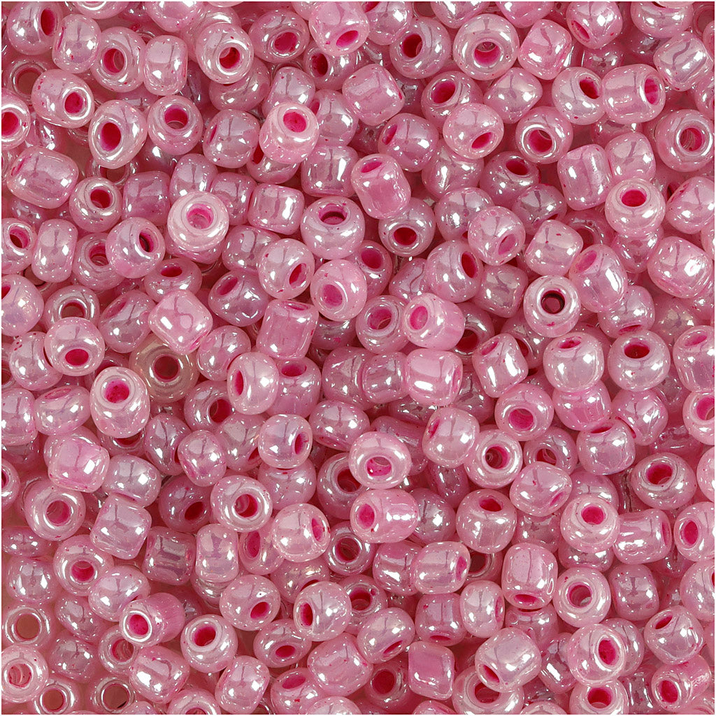 Creativ Company Rocailles, D 3 mm, Größe 8 0, Lochgröße 0,6-1,0 mm, rosa, 25 g 1 Box