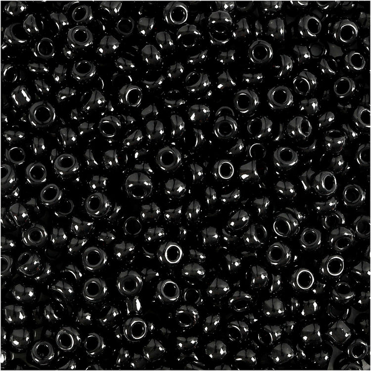 Creativ Company Rocailles, D 3 mm, Größe 8 0, Lochgröße 0,6-1,0 mm, schwarz, 25 g 1 Box