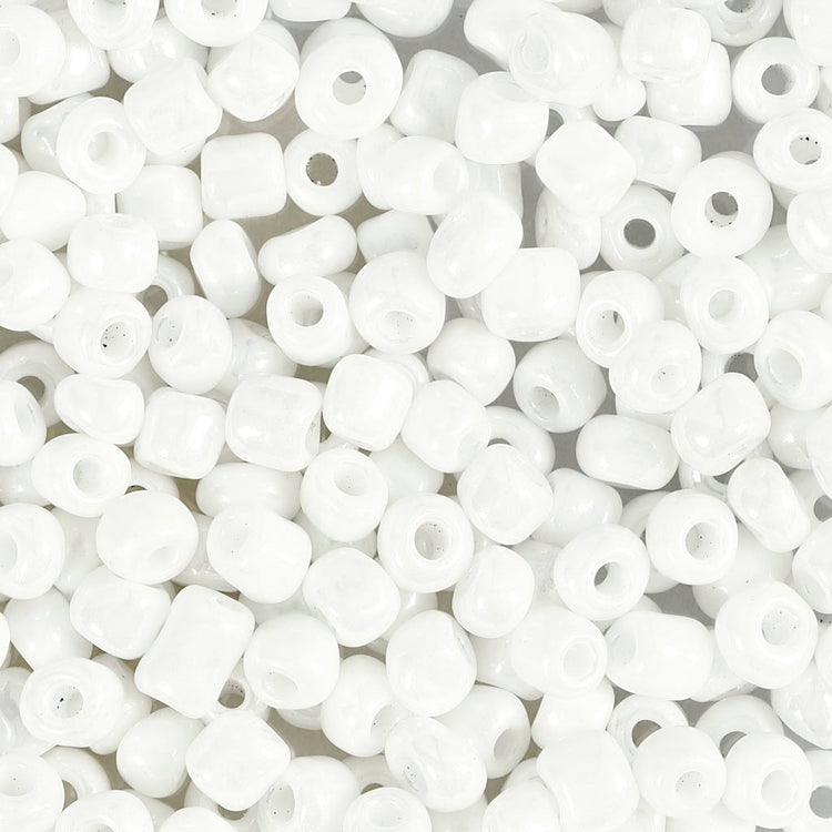 Creativ Company Rocailles, D 4 mm, Größe 6 0, Lochgröße 0,9-1,2 mm, Perlmutt, 500 g 1 Box