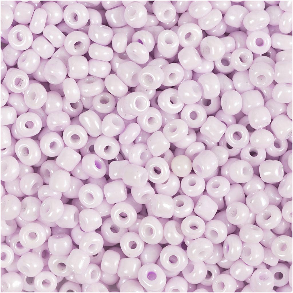 Creativ Company Rocailles, D 3 mm, Größe 8 0, Lochgröße 0,6-1,0 mm, hellrosa, 25 g 1 Box