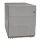 Schubladenelement Bisley NWA59M7SSSS855, 3 Schubladen, mobiles Zylinderschloss, silberfarben
