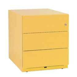 Schubladeneinheit Bisley NWA59M7SSSS102 3 Schubladen mobiles Zylinderschloss gelb