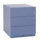 Schubladenelement Bisley NWA59M7SSSS105, 3 Schubladen, mobiles Zylinderschloss, blau
