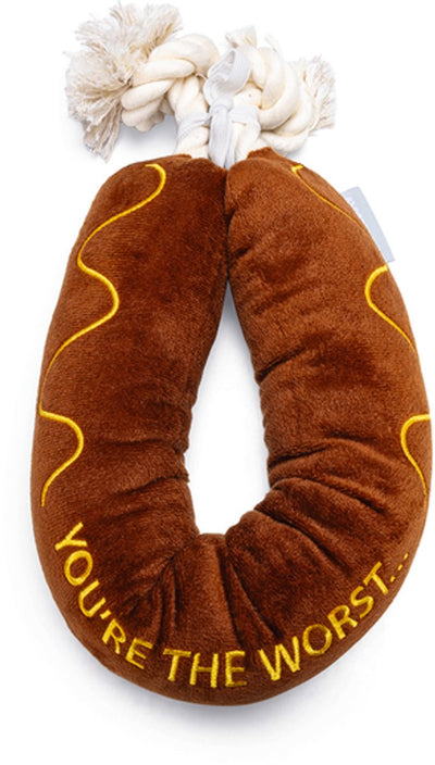 Beeztees Grillwurst + Seil - Hundespielzeug - Plüsch - Braun - 60x7x7 cm