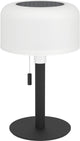 Eglo Montapalma Tischleuchte für drinnen und draußen – wiederaufladbar (bis zu 60 Stunden Licht) – Solar – 25 cm – Schwarz und Weiß – warmweißes Licht und einstellbares RGB – kabellos – dimmbar