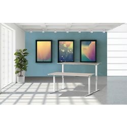 Sitz-Steh-Schreibtisch Schavenburg Lectro Basic 160x80 Eiche weiß