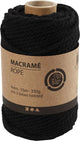 Creativ Company Macrame Cord Black, 55m