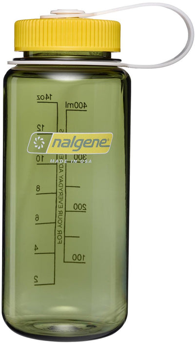 Nalgene – Weithalsflasche – Trinkflasche – Wasserflasche – 500 ml – Ölgrün mit Freesia Sustain Neu!