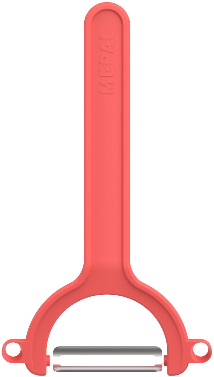 Mepal Schäler Edelstahl Chef It – 17 cm – Kartoffelschäler – scharfe Messer – spülmaschinenfest – Küchenutensilien – Koralle