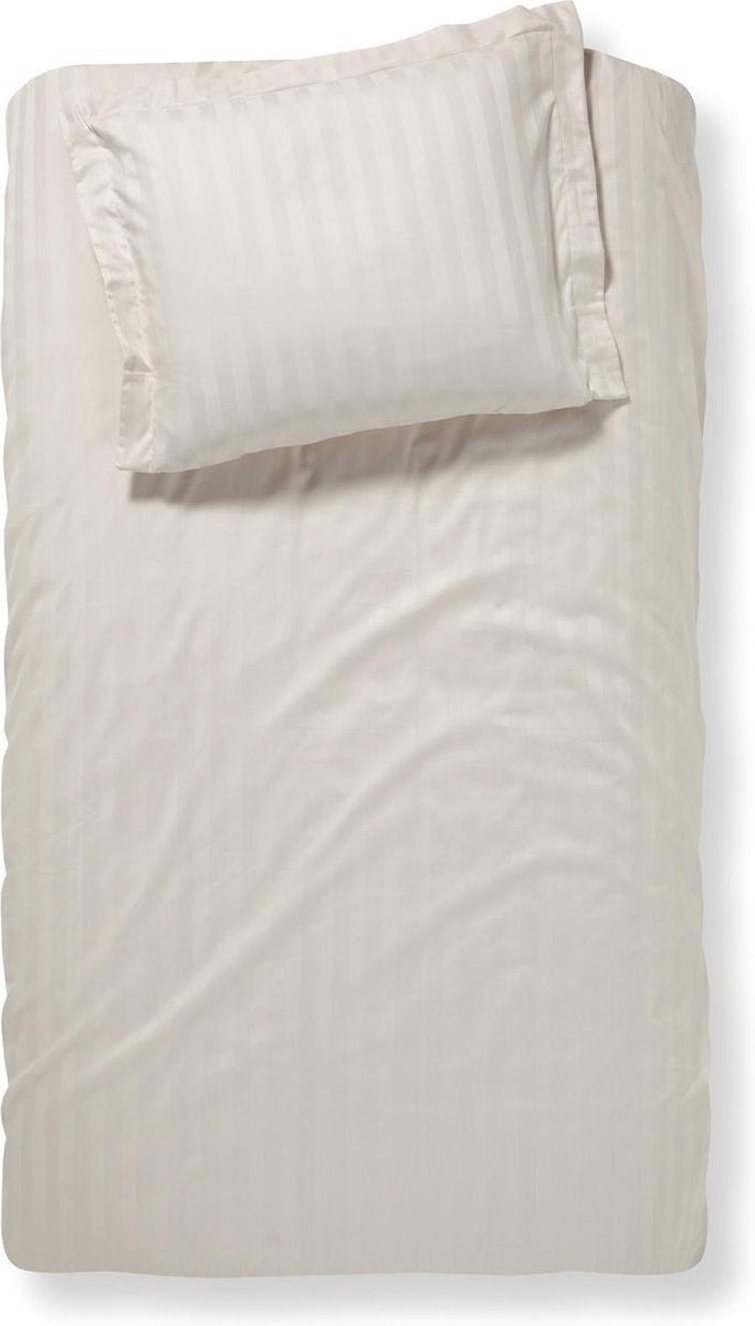 Damai linea – Bettbezug – Einzelbett – 140 x 200 220 cm – Elfenbein + 1 Kissenbezug 60 x 70
