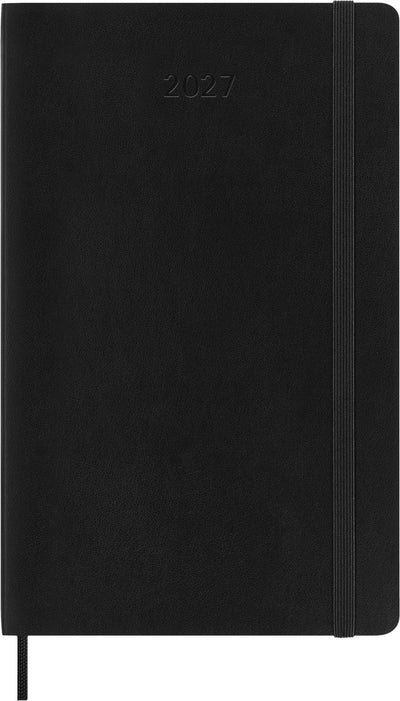 Moleskine 12-Monats-Tagebuch – 2027 – wöchentlich horizontal – groß – weicher Einband – schwarz
