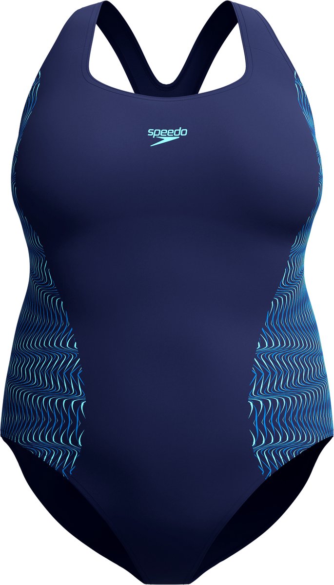 Speedo Plus-Size Placement Medalist Einteiler Damen-Sportanzug - Marineblau