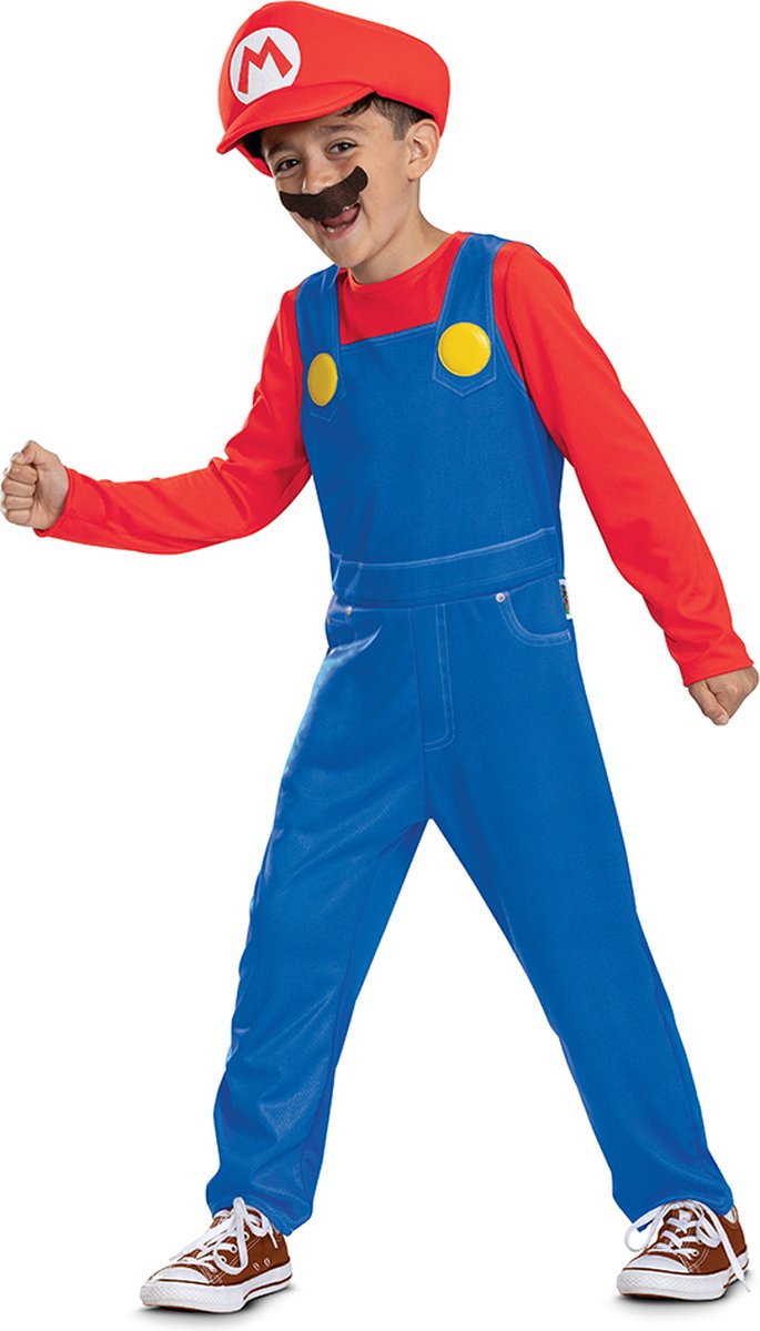 Verkleidung Nintendo – Super Mario Bros, Mario Elevated Fancy Dress Up, Größe S (4–6 Jahre), Kind