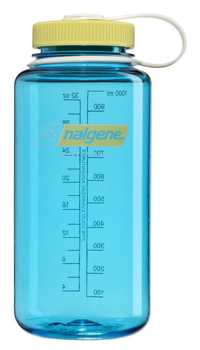 Nalgene – Weithalsflasche – Trinkflasche – Wasserflasche – 1000 ml – BPA-frei – Sustain – Blue Atoll w Endive, neu