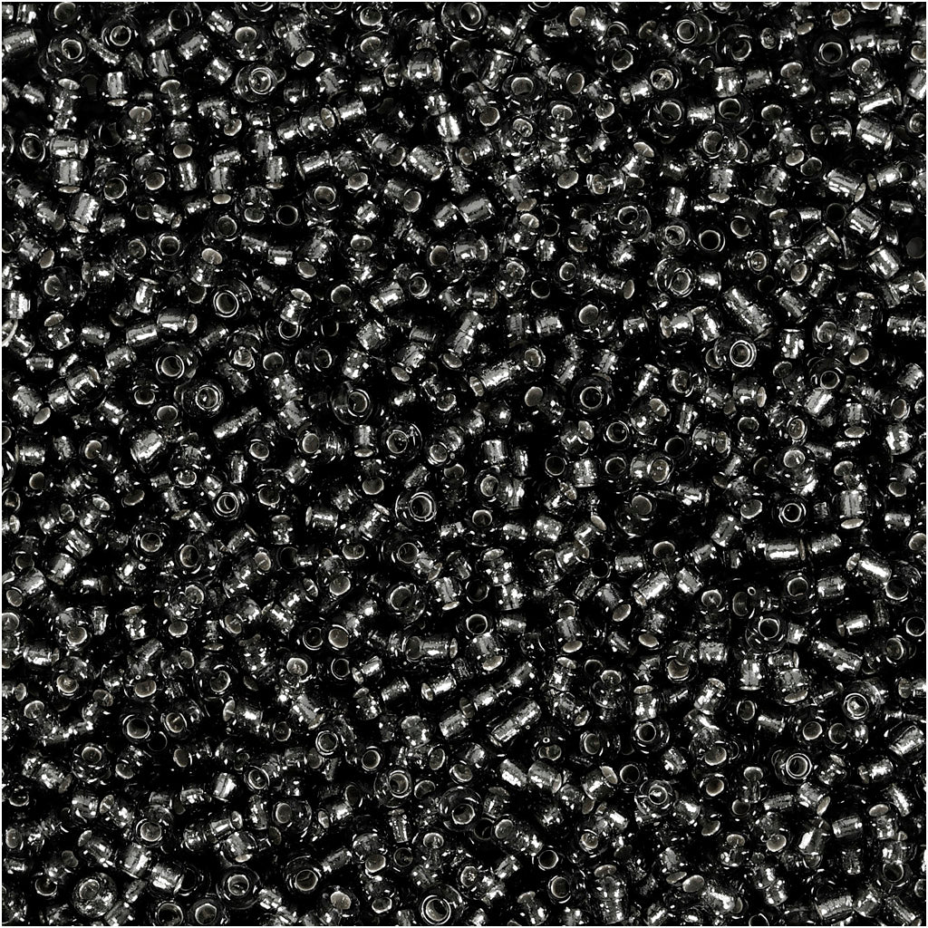 Creativ Company Rocailles, D 1,7 mm, Größe 15 0, Lochgröße 0,5-0,8 mm, graugrün, 25 gr 1 Box