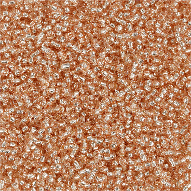 Creativ Company Rocailles, D 1,7 mm, Größe 15 0, Lochgröße 0,5-0,8 mm, Pfirsich, 25 g 1 Box