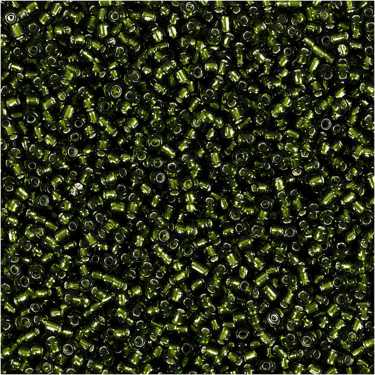 Creativ Company Rocailles, D 1,7 mm, Größe 15 0, Lochgröße 0,5-0,8 mm, grasgrün, 25 gr 1 Box