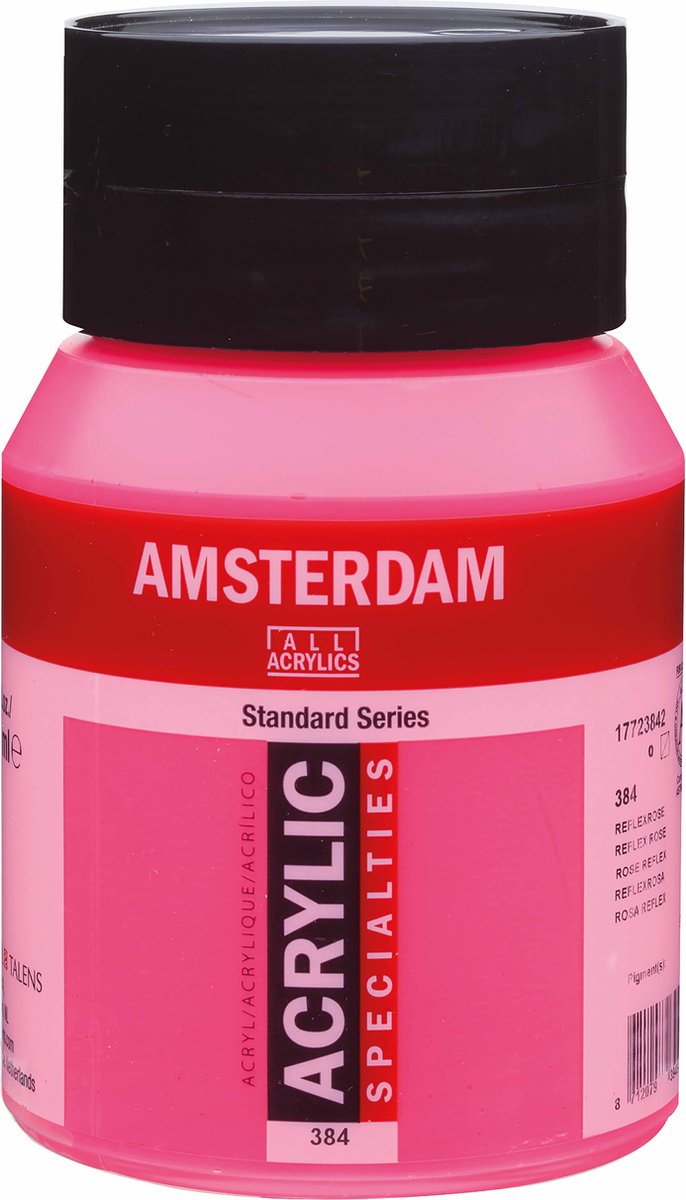 Acrylfarbentopf der Amsterdamer Standardserie 500 ml Reflexrosa 384