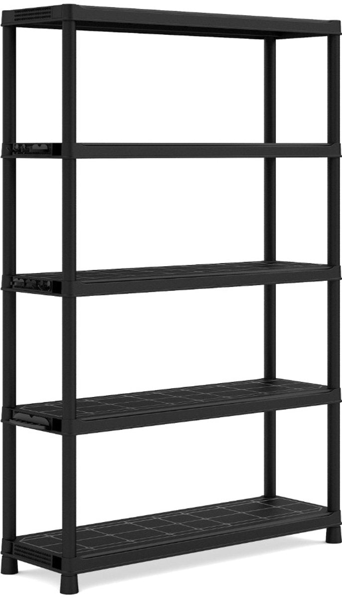 Keter Kunststoffregal – Lagerregal – 120 x 40 x 187 cm – schwarz