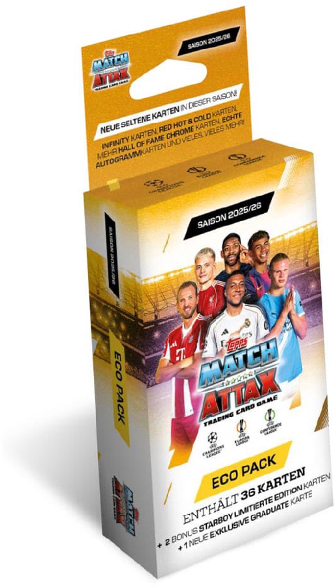 Topps UEFA Champions League 2025 26 Match Attax Eco Pack Sammelkarten mehrfarbig