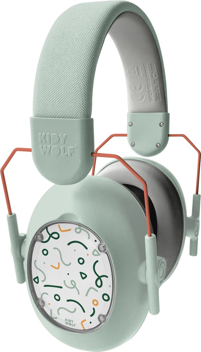 Kidywolf Kidynoise Kinder-Gehörschutz grün – 25 dB Geräuschreduzierung, faltbar, verstellbar, 5+