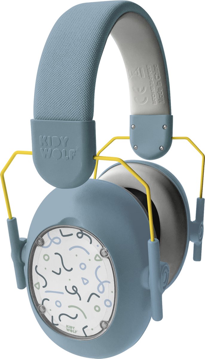 Kidywolf Kidynoise Kinder-Gehörschutz blau – 25 dB Geräuschreduzierung, faltbar, verstellbar, 5+