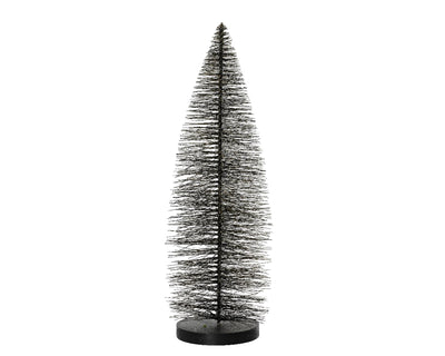 Decoris Statue Weihnachtsbaum schwarz mit Gold 20cm