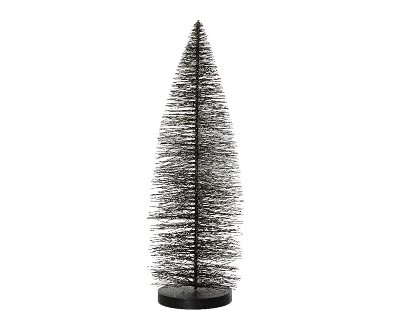 Decoris Statue Weihnachtsbaum schwarz mit Gold 20cm