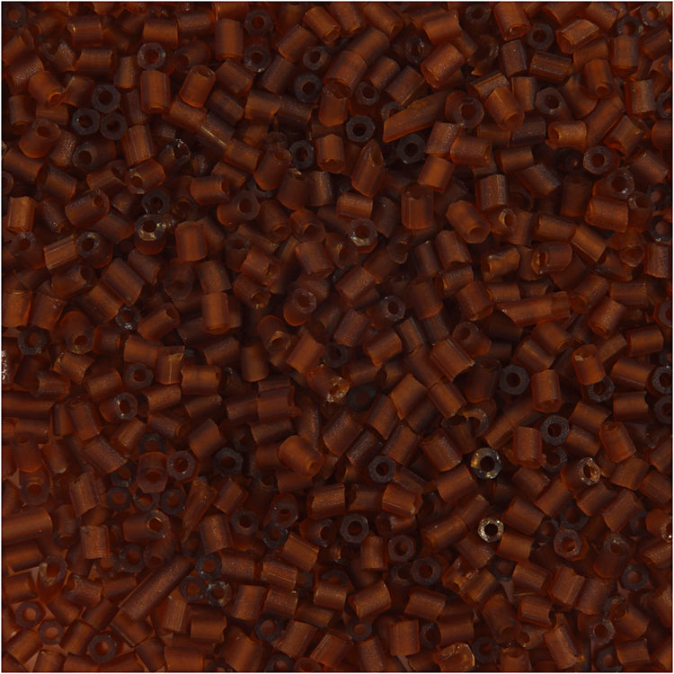 Creativ Company Rocailles 2-Schliff, D 1,7 mm, Größe 15 0, Lochgröße 0,5 mm, braun, 500 gr 1 Beutel
