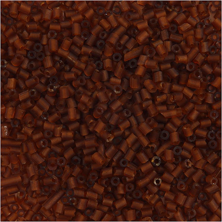 Creativ Company Rocailles 2-Schliff, D 1,7 mm, Größe 15 0, Lochgröße 0,5 mm, braun, 25 g 1 Box