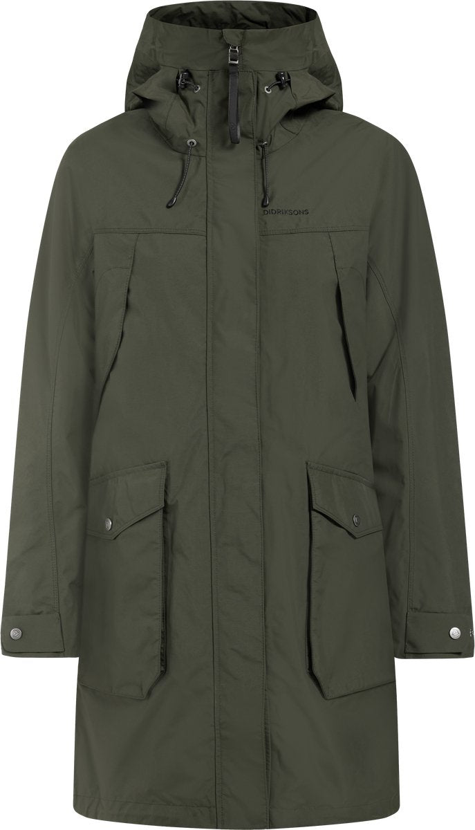Didriksons Thelma Wns Parka 10 Damen-Outdoorjacke – Dunkelgrün