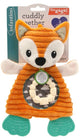 Infantino Beißspielzeug Fuchs Kuscheltier - sensorisches Babyspielzeug Orange Weiß.