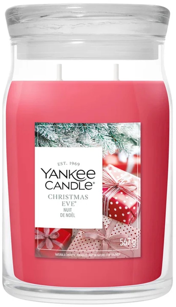 Yankee Candle – Heiligabend-Duftkerze im großen Glas – 90 Brennstunden – zwei Dochte