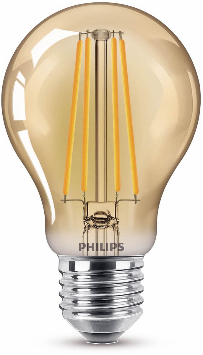 Philips LED-Lampe Gold – 48 W – E27 – extra warmweißes Licht