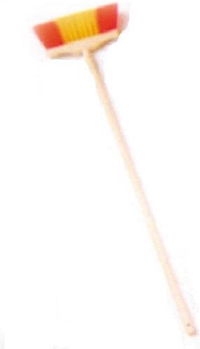 Klein Toys Pure Fresh Kinderbesen – inkl. Holzgriff - 18x5x70 cm - rotgelb
