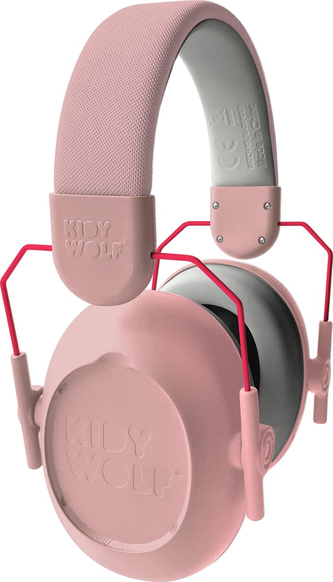 Kidywolf kidynoise Kinder-Gehörschutz rosa – 25 dB Geräuschreduzierung, faltbar, verstellbar, 5+