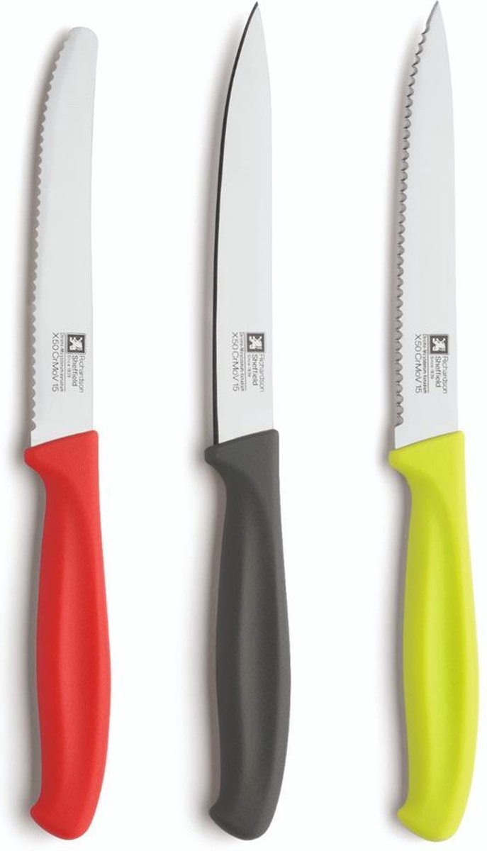 Richardson Sheffield – Farben – 3-teiliges Haushaltsmesserset