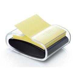 Set Notizblockspender schwarz 1x Super Sticky Z-Notes gelb