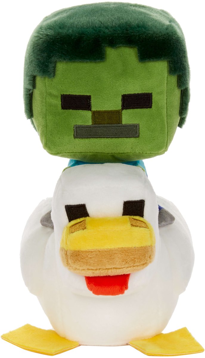Mattel Minecraft Deluxe Kuscheltierfigur Huhn Jockey 20 cm Kuscheltiere