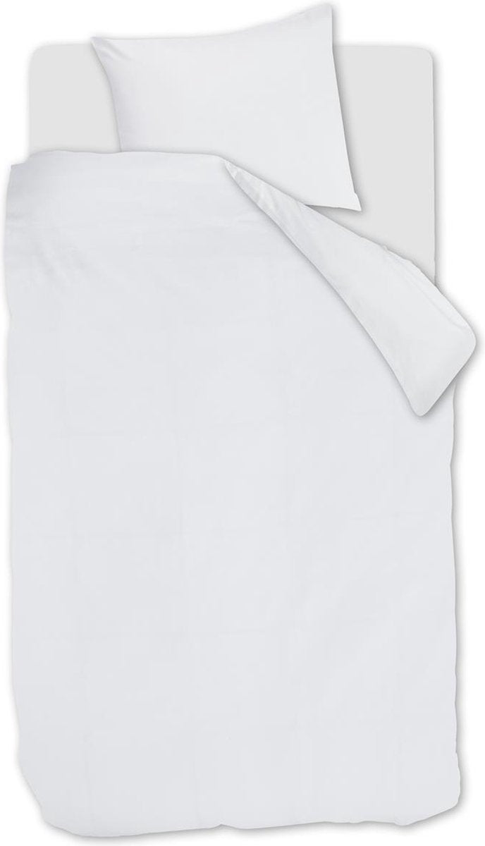 Bettwäsche zum Wechseln des Bettbezugs – einfarbig – Einzelbett – 140 x 200 220 cm – weiß