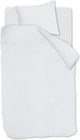 Bettwäsche zum Wechseln des Bettbezugs – einfarbig – Einzelbett – 140 x 200 220 cm – weiß