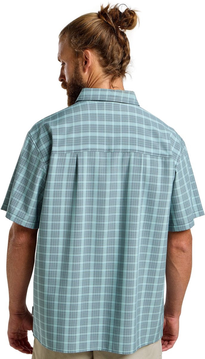 Jack Wolfskin Meseta Shirt Herren – Outdoor-Bluse – Herren – Check Dark Navy – Größe M