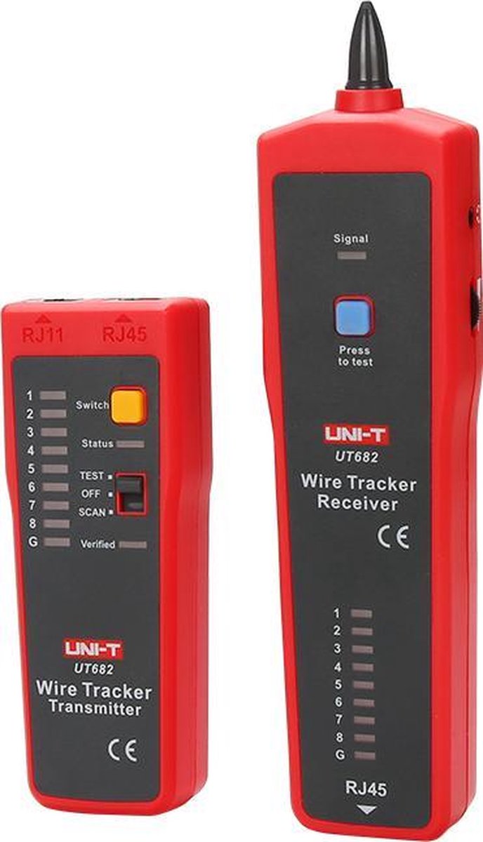 Uni-t UT682 Kabelsuchgerät und Kabeltester für Netzwerkkabel, Koax-, Telefonkabel und Stromkabel durch die Isolierung