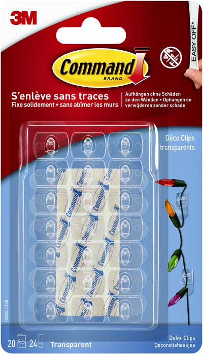 3m 1071797 - Command™ transparente Zierklemmen mit transparenten S | 16 Stück