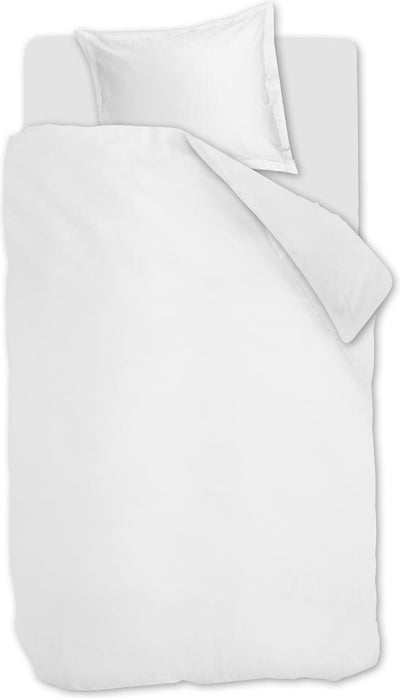 Bettwäschehouse Glanz-Bettbezug – einfarbig – Einzelbett – 140 x 200 220 cm – weiß