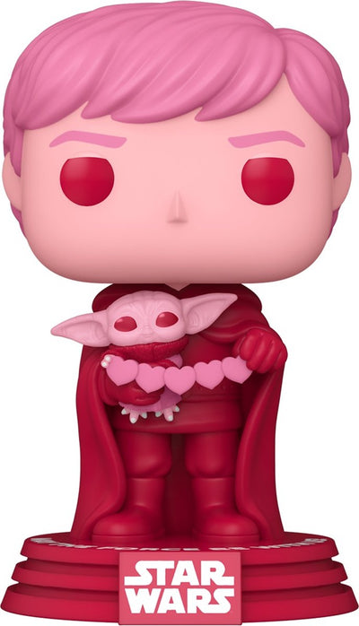 Funko Star Wars Sammelfigur Valentines Pop! Star Wars Luke Grogu 9 cm rosa