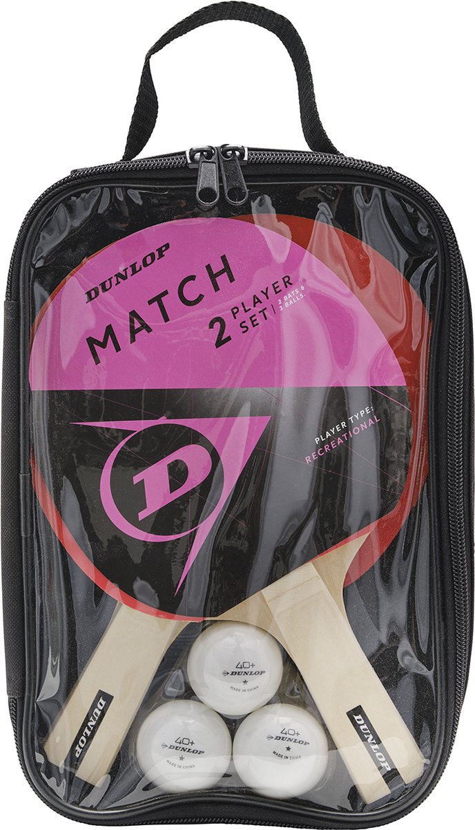 Dunlop – Tischtennisball – Match-2-Spieler-Set