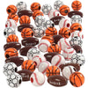Creativ Company Sportperlen, Größe 11-15 mm, Lochgröße 3-4 mm, ca. 55 Stück, verschiedene Farben, 45 g 1 Box